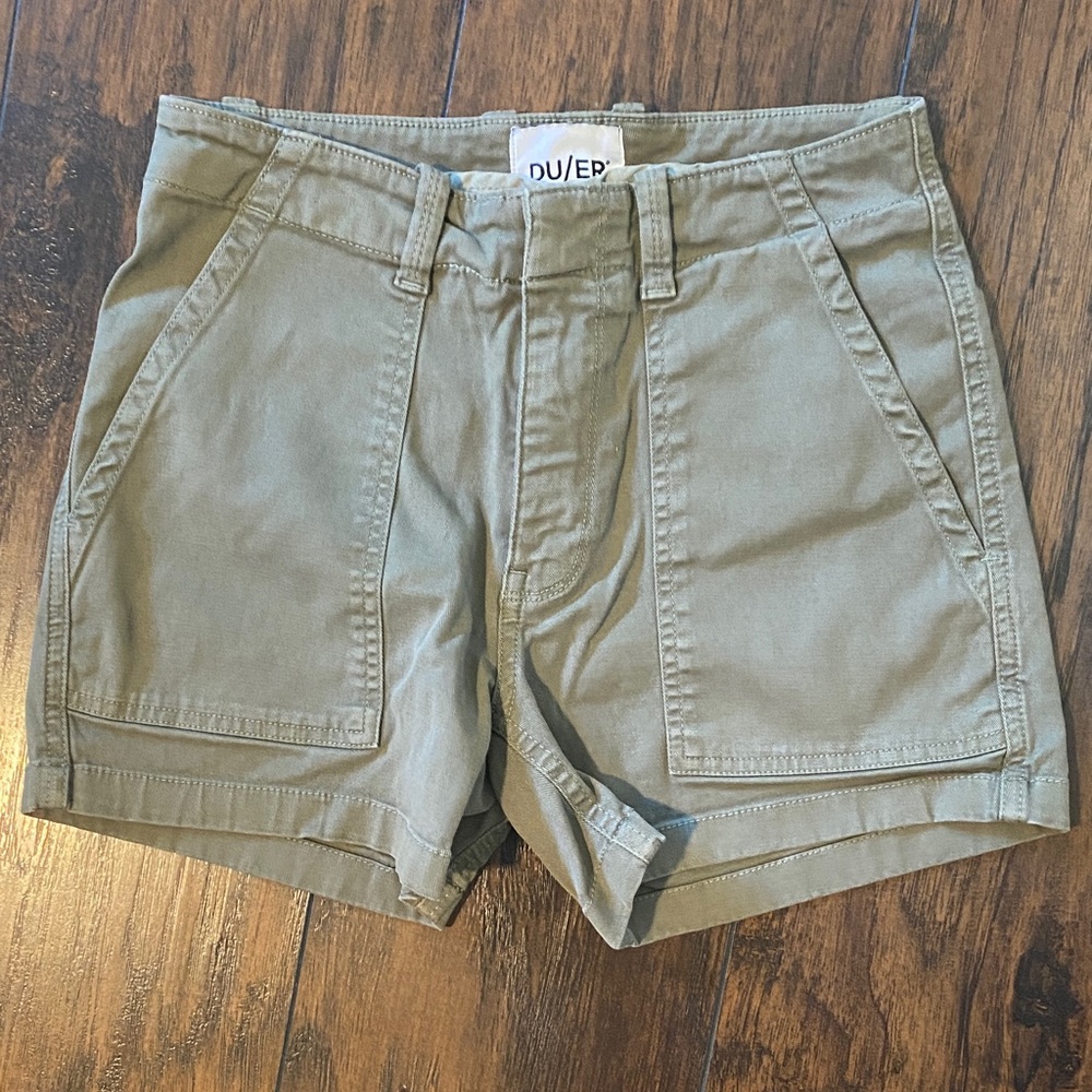 DU/ER Women's Olive Cargo Shorts